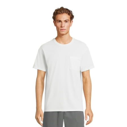 Athletic Works Men's and Big Men’s Tri Blend Pocket Tee, Sizes XS-4XLT