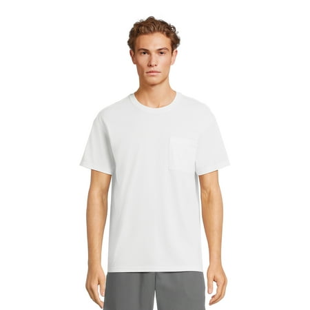 Athletic Works Men's Tri-Blend Pocket Tee Shirt, Sizes XS-4XLT