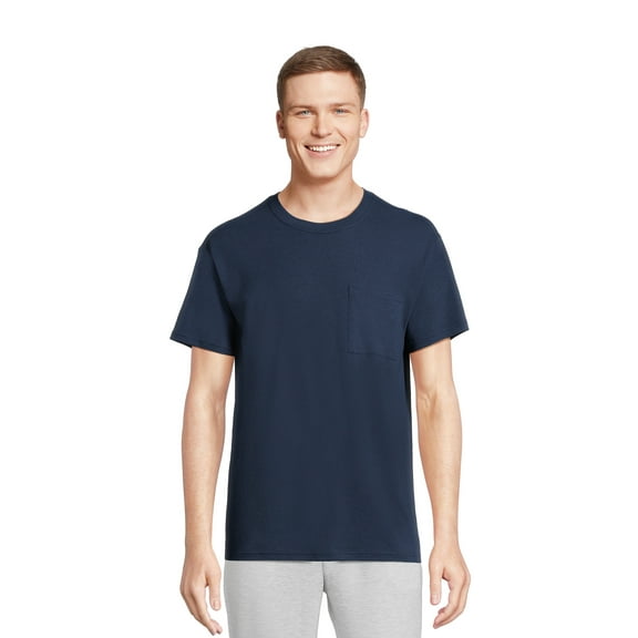 Athletic Works Men's and Big Men’s Tri Blend Pocket Tee, Sizes XS-4XLT