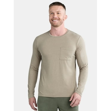 Athletic Works Men's and Big Men's Tri Blend Pocket Tee, Sizes XS-5XL
