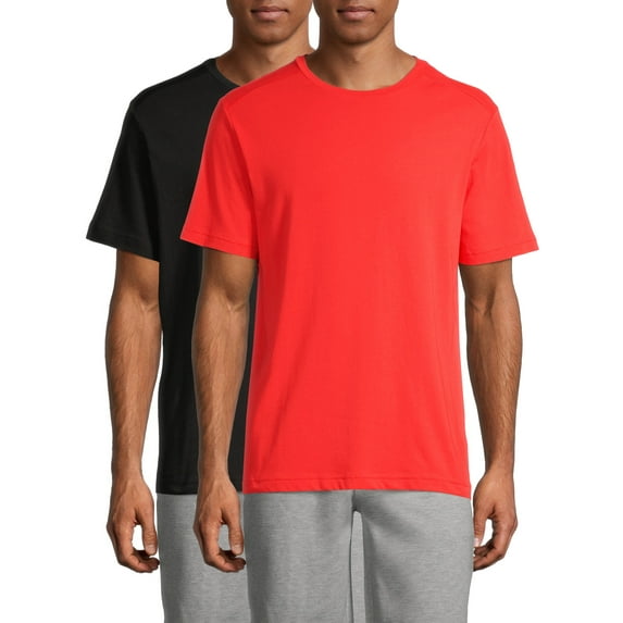 Athletic Works Men's and Big Men's Tri Blend T-Shirt, 2-Pack, up to Size 5XL