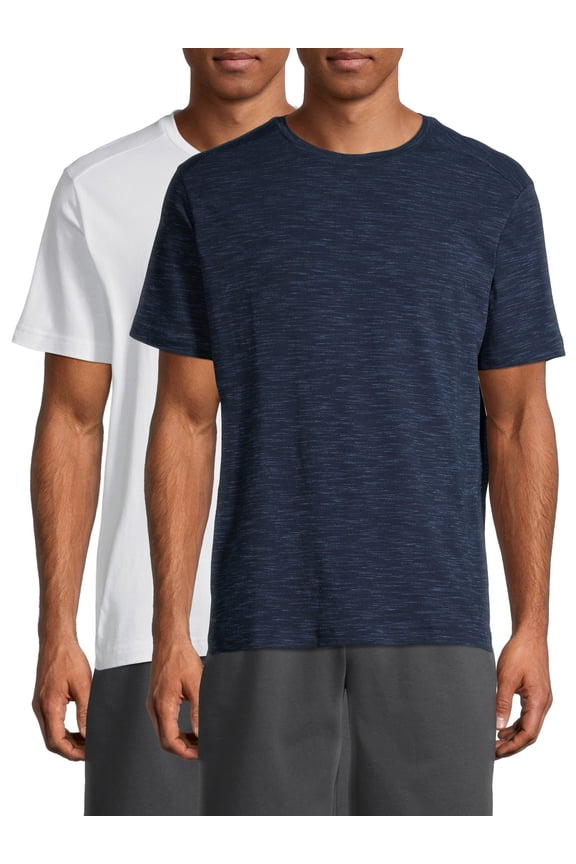 Men's and Big Men's Tri Blend T-Shirt, 2-Pack, up to Size 5XL