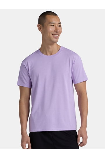 Athletic Works パープル 半袖 Tシャツ Lサイズ Athletic Works Mens T-Shirts Casual Crew Neck and Activewear