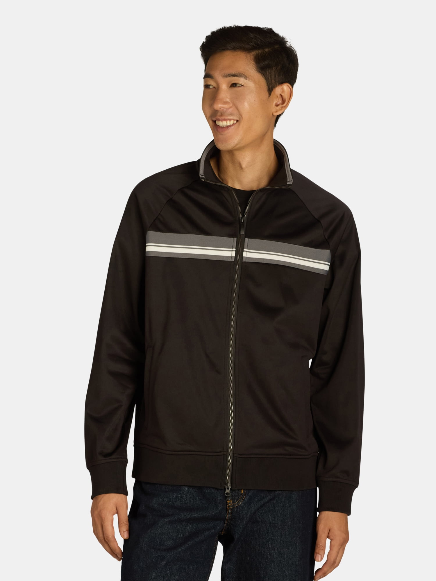 Athletic Works Men's and Big Men's Tricot Track Jacket Athletic Works Men's and Big Men's Tricot Track Jacket