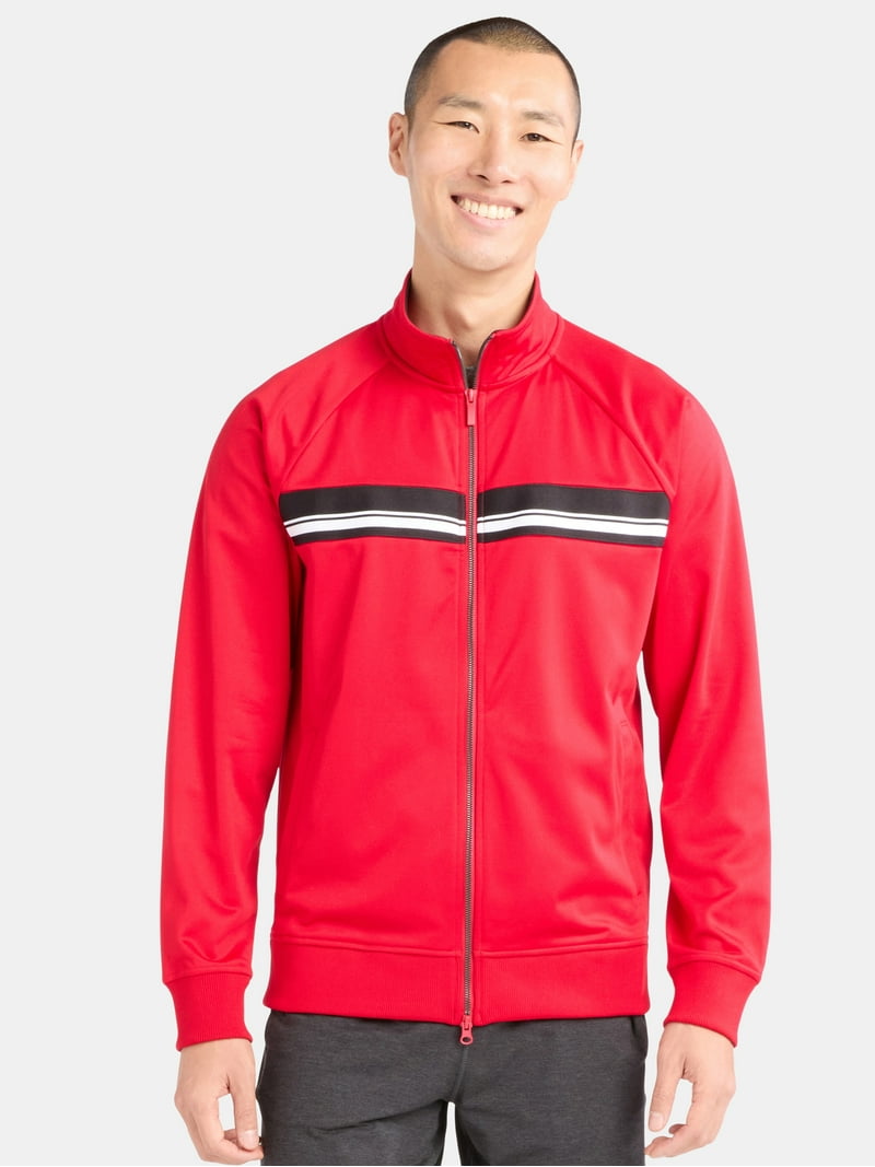 Athletic Works Mens Tricot Track Jacket Sizes S-3XL