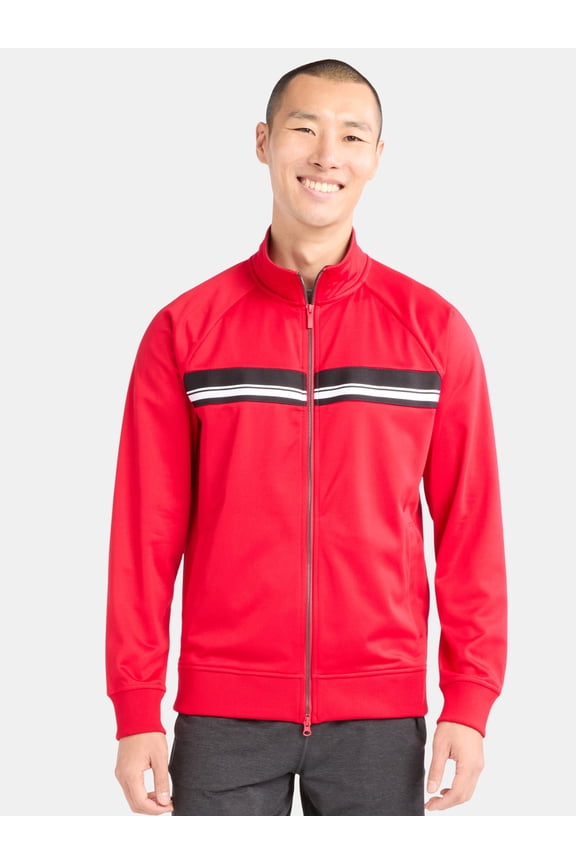 Men's and Big Men's Tricot Track Jacket, Sizes S-3XL