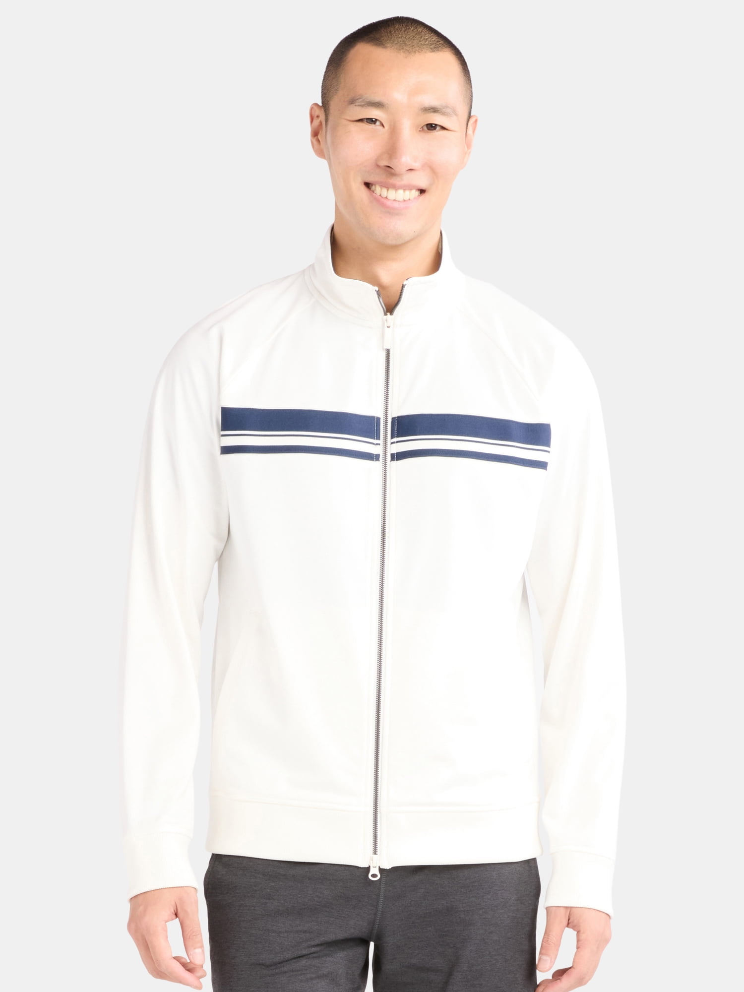 Athletic Works Men's and Big Men's Tricot Track Jacket Athletic Works Men's and Big Men's Tricot Track Jacket