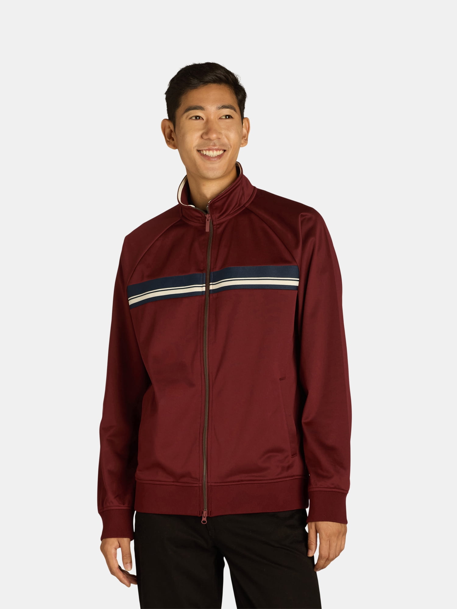 Athletic Works Men's and Big Men's Tricot Track Jacket Athletic Works Men's and Big Men's Tricot Track Jacket