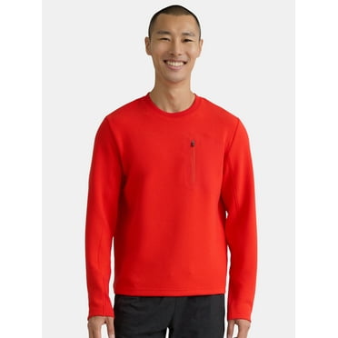 Athletic Works Men's and Men's Big Textured LS Crew, Sizes S-3XL