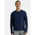 thumbnail image 1 of Athletic Works Men's and Men's Big Textured Long Sleeve Crew, Sizes S-3XL, 1 of 5