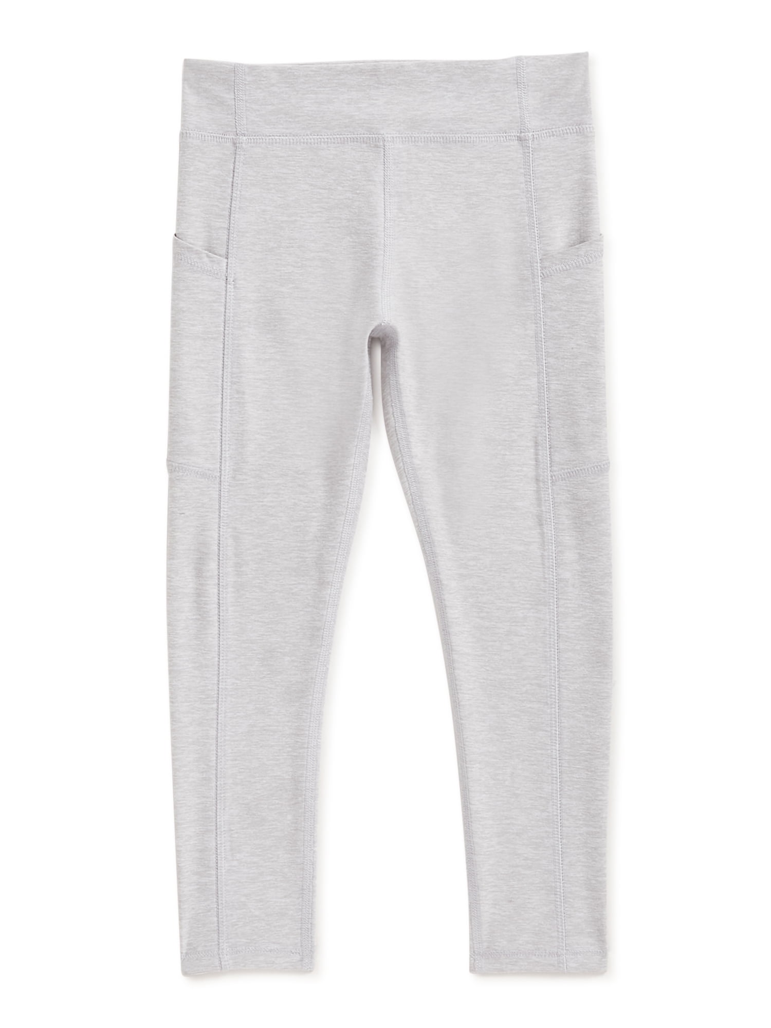 Athletic Works Mid Rise Slim-Leg Legging (Big Girls), 2 Count, 2 Pack