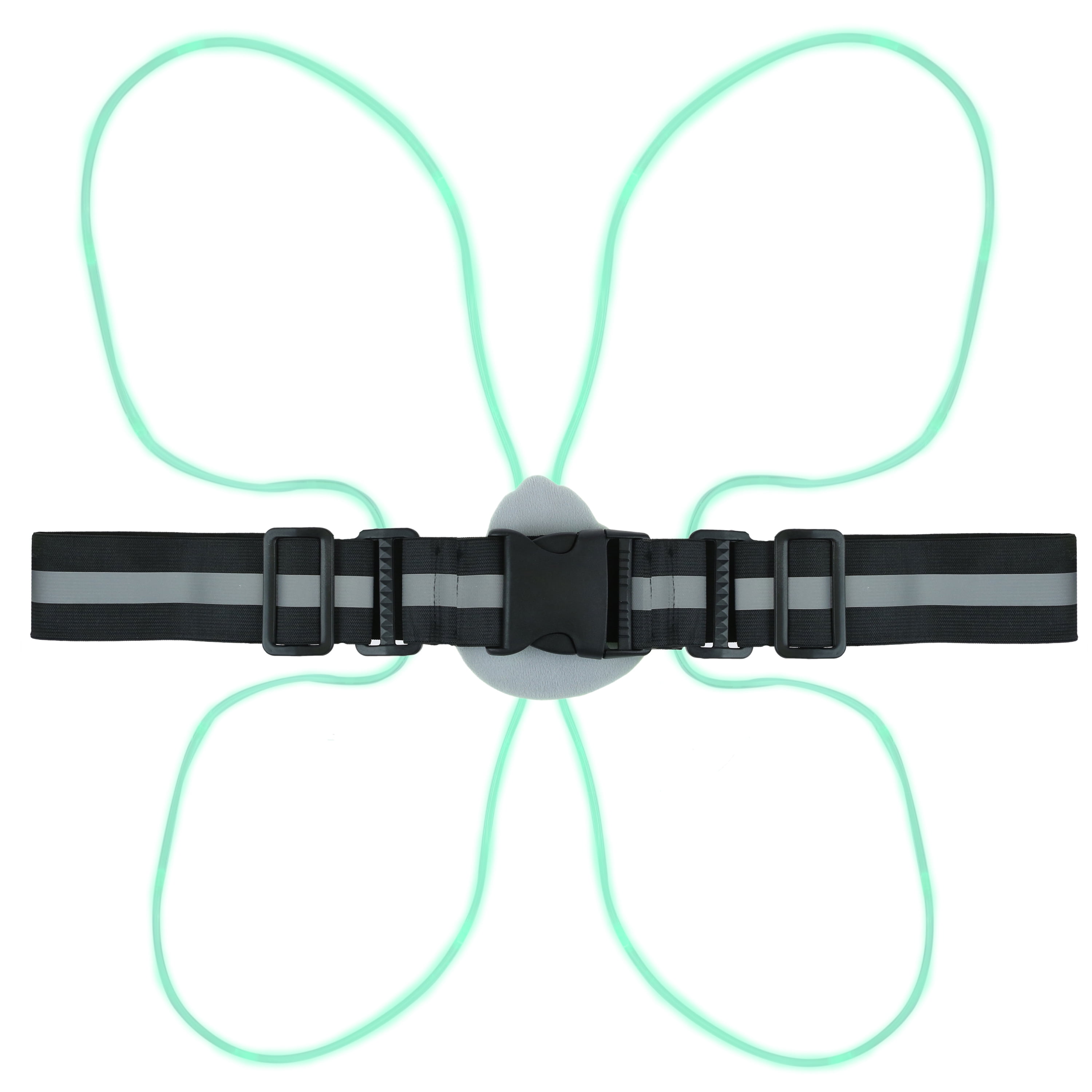 Athletic Works Neon Green LED Adjustable Rope Safety Vest Reflective ...