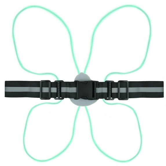 Athletic Works Neon Green LED Adjustable Rope Safety Vest Reflective Gear