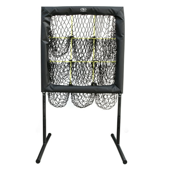 Athletic Works Adjustable Baseball Pitch Target Net Youth & Adult Pitching Practice 31 to 48 inch Height Adjustable Strike Zone