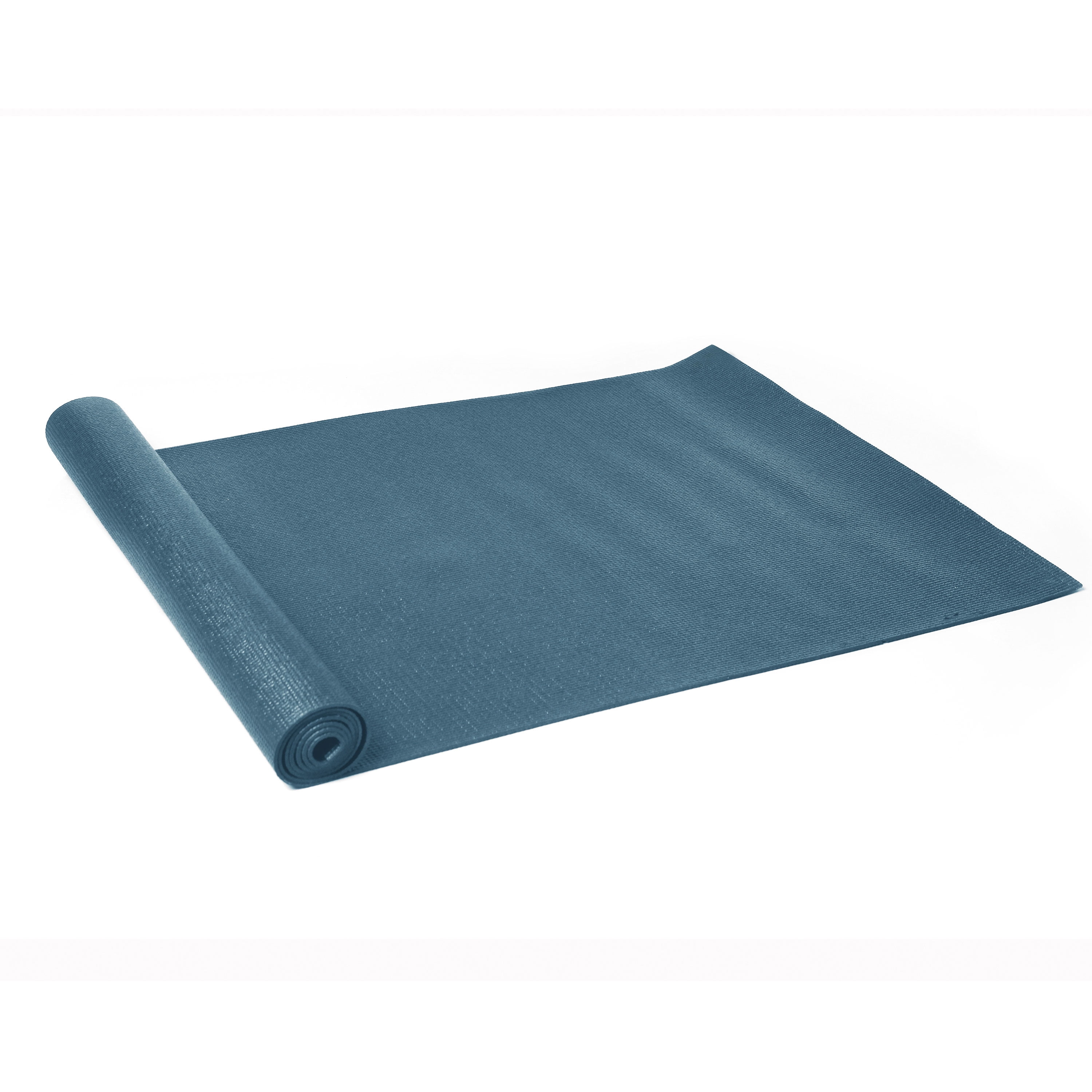 Athletic Works PVC Yoga Mat, 3mm, Real Teal, 68inx24in, Non Slip