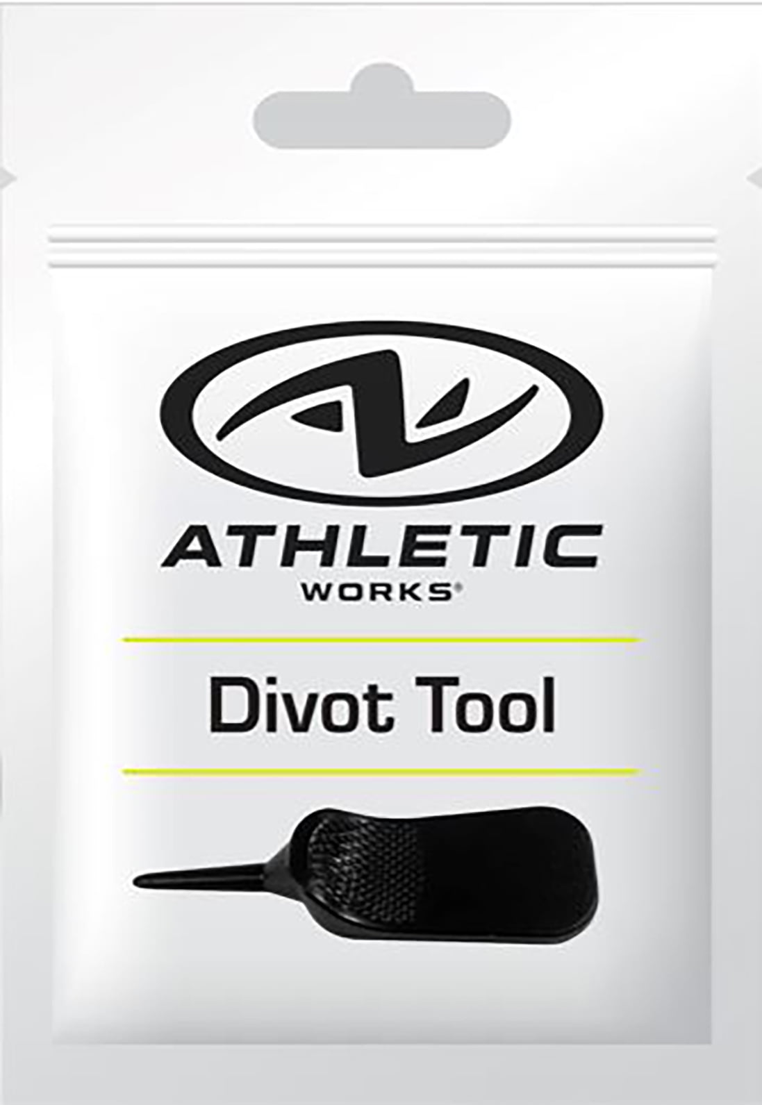 Athletic Works Plastic Golf Divot Tool, Black – Single-Prong Ergonomic Divot Repair Tool with Thumb Rest, Lightweight & Durable