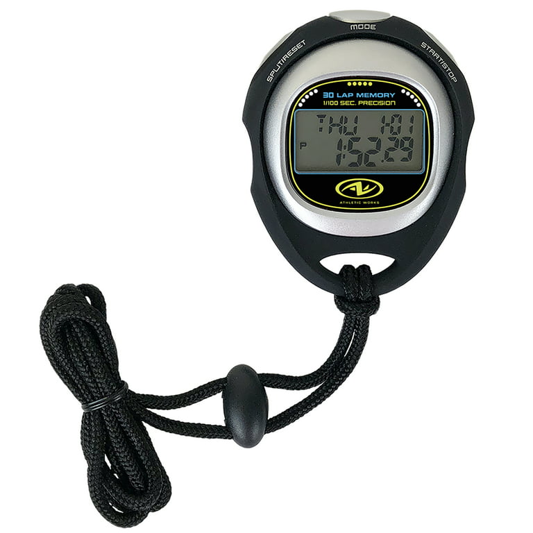 Athletic Works Premium Digital Stopwatch, Black
