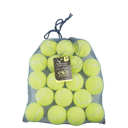Athletic Works Pressureless Tennis Balls, 18-Pack, Training & Dog Play