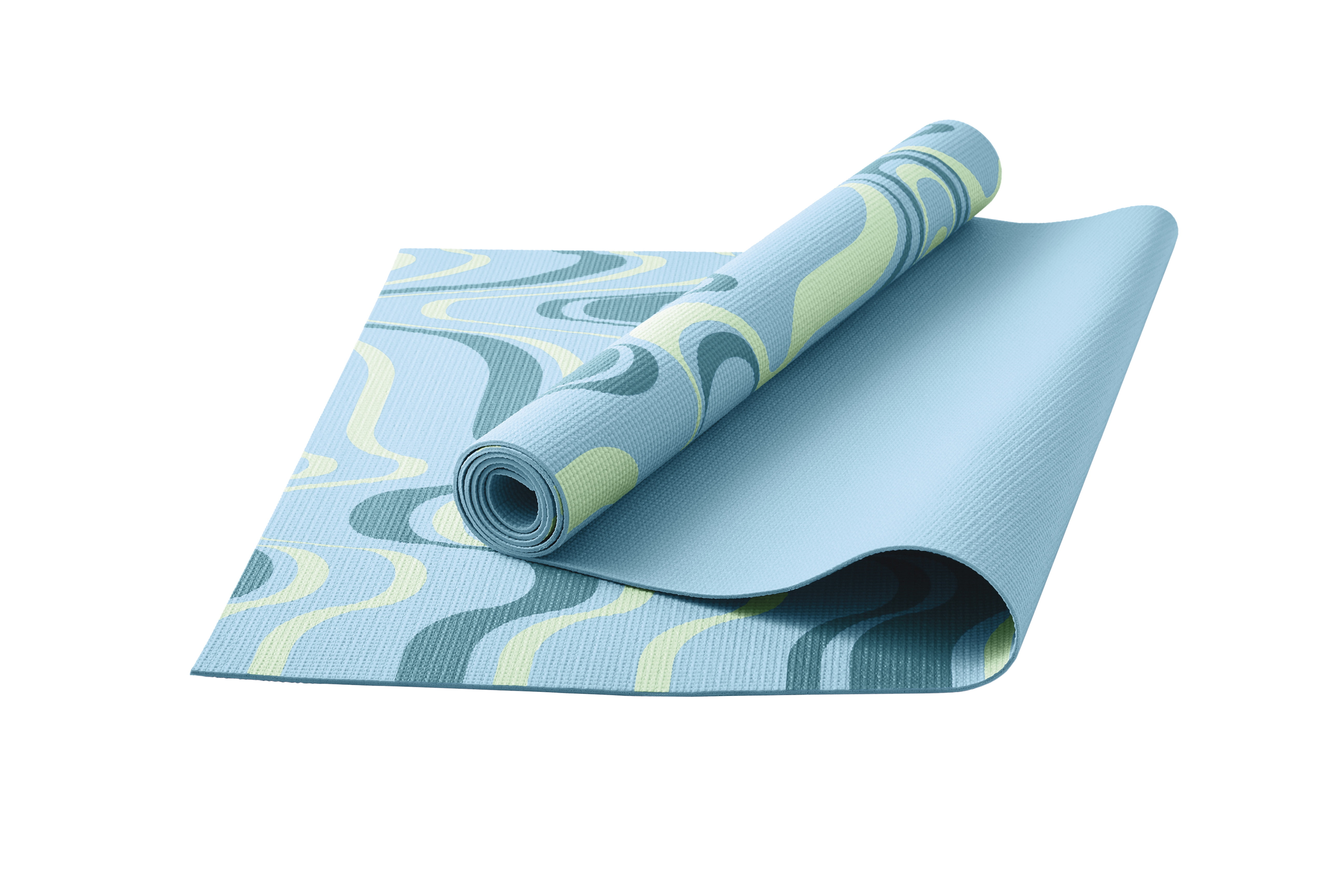 Athletic Works Printed Yoga Mat 3mm, 68in long and 24in wide. light weight,  durable, slip resistance 