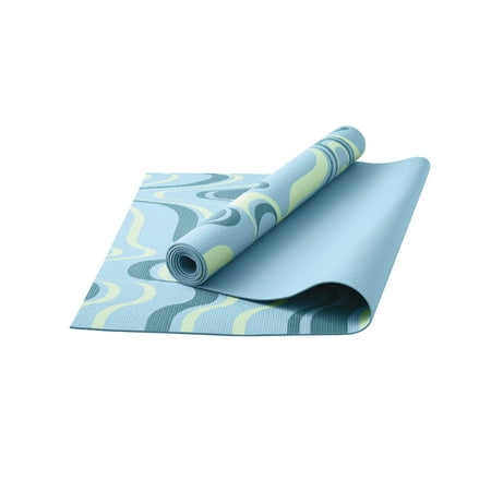 Athletic Works Printed Yoga Mat 3mm, 68in long and 24in wide. light weight, durable, slip resistance