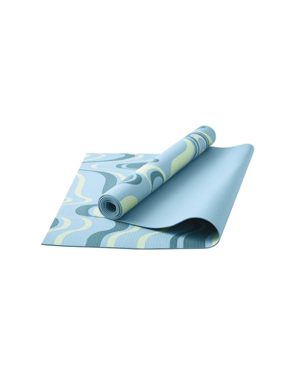 Athletic Works Printed Yoga Mat 3mm, 68in long and 24in wide. light weight, durable, slip resistance