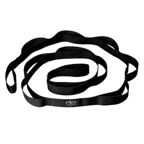 Athletic Works Yoga Stretch Strap with Multiple Hand Holds, Black