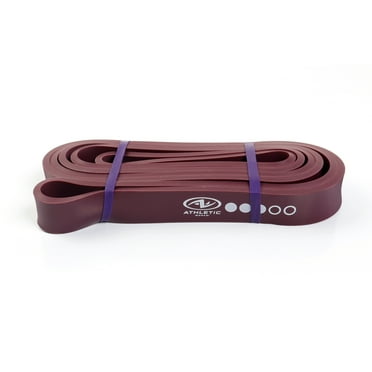 Athletic Works Resistance Bands, Medium, Natural Latex, 40inx0.86in, Purple