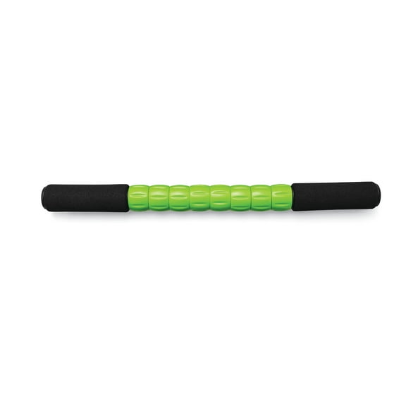 Athletic Works Rolling Massage Stick, Black/Green