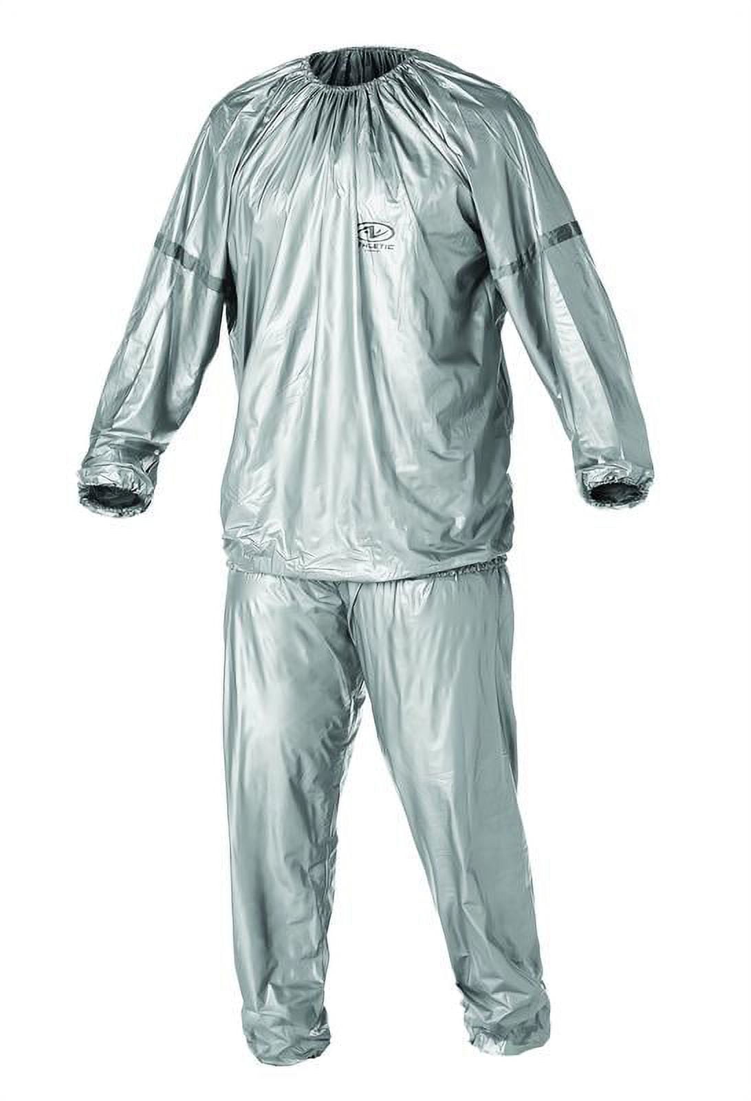 Athletic Works Sauna Suit Small/Medium Silver with Reflective