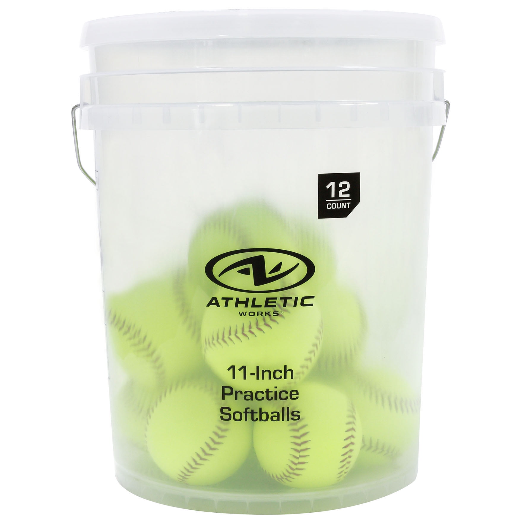 (4 Pack) Worth 12 Yellow Practice Slowpitch Softballs