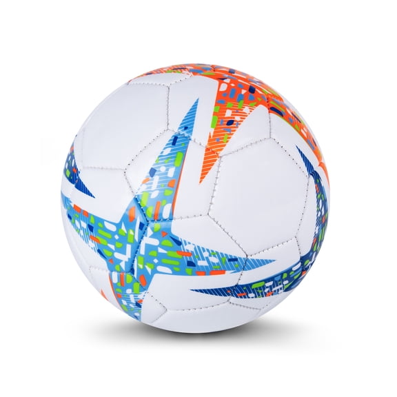Athletic Works 6-inch Mini Size 1 Recreational Soccer Ball, Blue/Orange