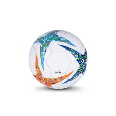 Athletic Works 6-inch Mini Size 1 Recreational Soccer Ball, Blue/Orange