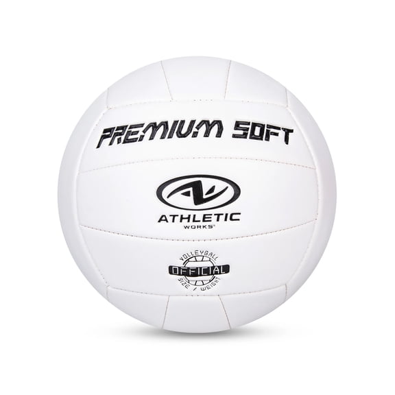 Athletic Works Size 5 Premium Soft Volleyball, White