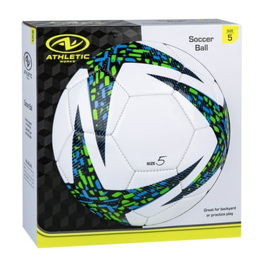Athletic Works Size 5 Soccer Ball, Blue