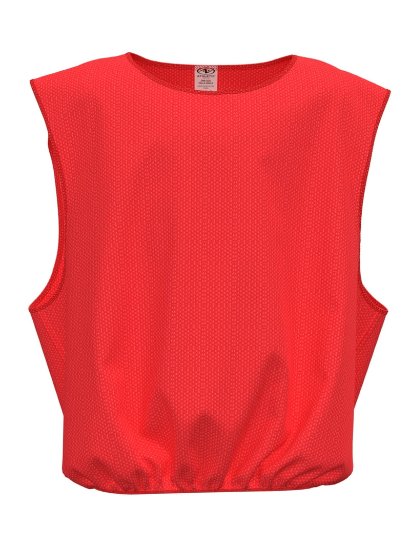 Athletic Works Kids Sleeveless Scrimmage Vest 6-Pack Red Mesh