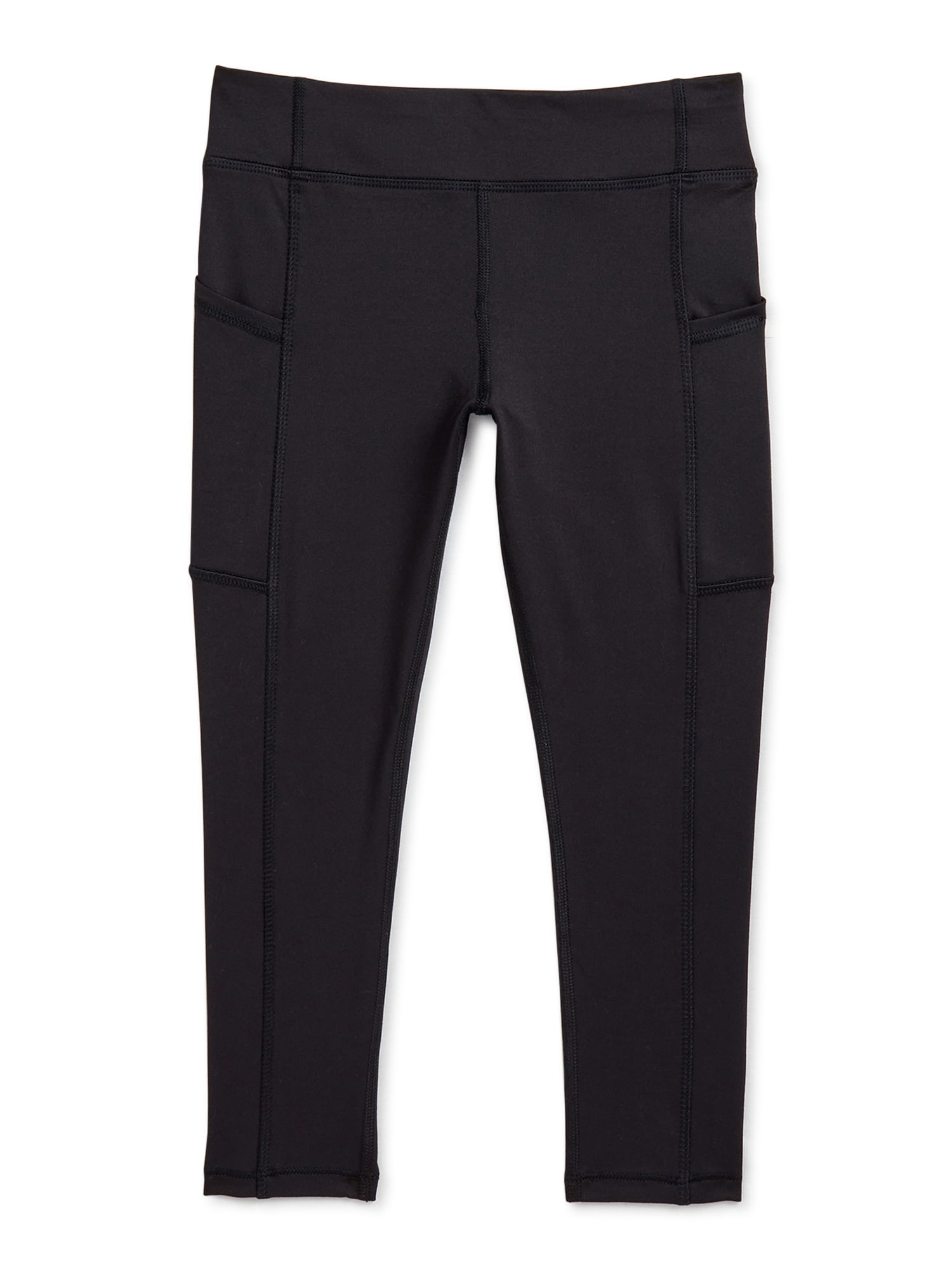 Athletic Works Slim Fit Mid Rise Slim-Leg Legging (Big Girls), 2 Count, 2 Pack