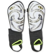 Athletic Works Soccer Stirrup Shin Guard, White/Black, Medium