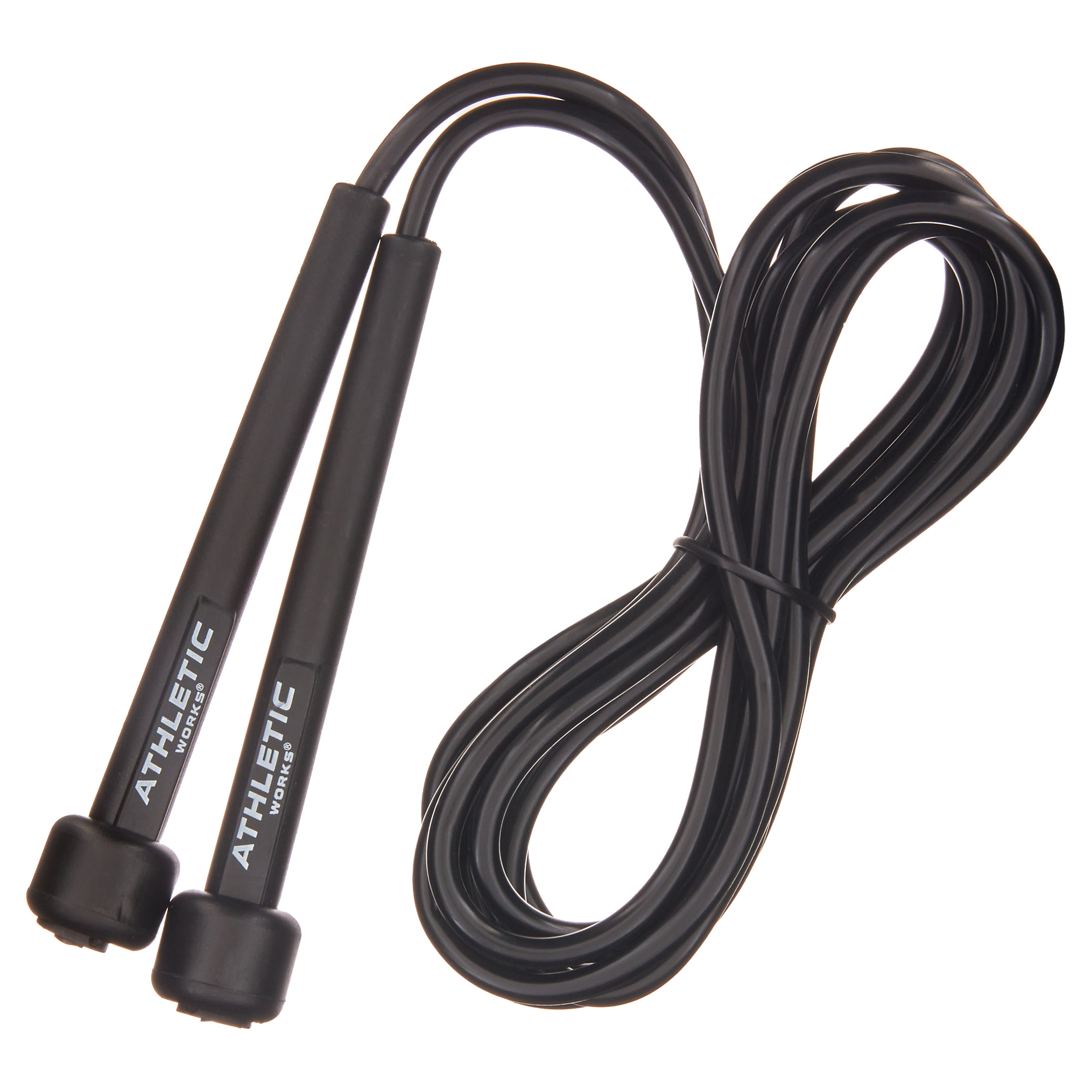 Athletic Works Speed Jump Rope with Light Weight Handles, 9' Length, Black - image 1 of 7