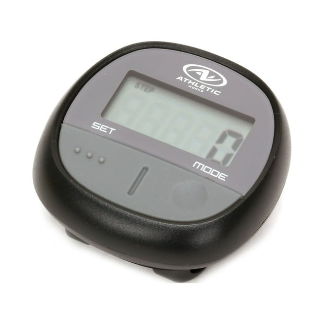 Athletic Works Step & Distance Pedometer, Black