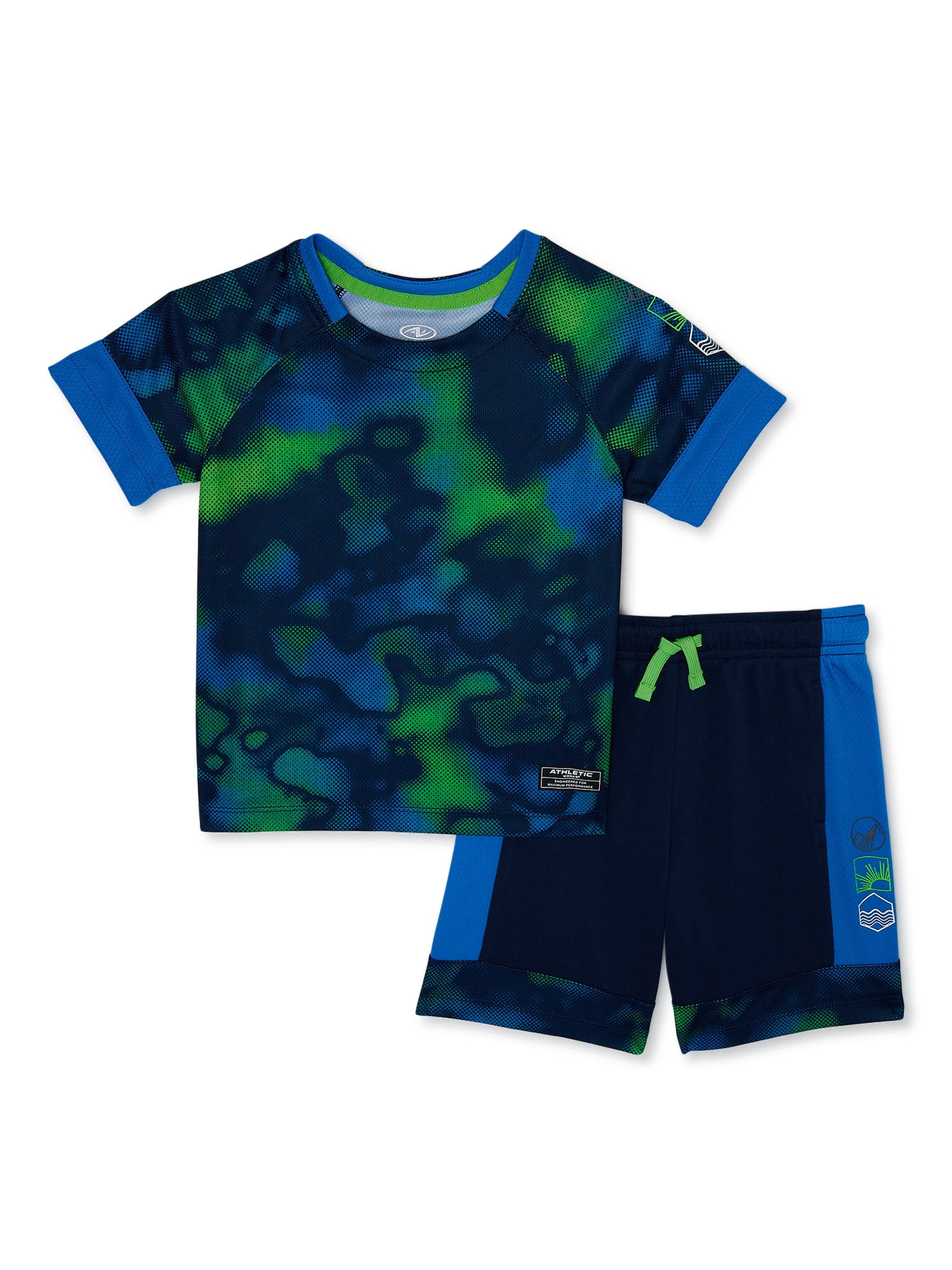 Athletic Works Toddler Boy Tee and Shorts Set, 2-Piece, Sizes 12M-5T