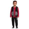 thumbnail image 1 of Athletic Works Toddler Boy’s Fleece Vest, Long Sleeve Top, and Pants, 3-Piece Set, Sizes 12M-5T, 1 of 5