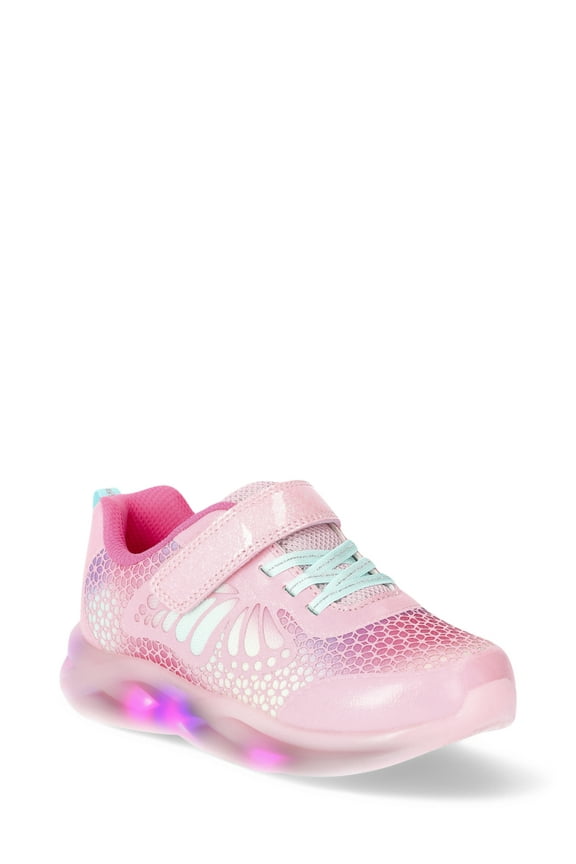 Toddler Girl Butterfly Light Up Sneakers with On/Off Power Button