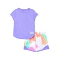 thumbnail image 1 of Athletic Works Toddler Girl Tee and Shorts Set, 2-Piece, Sizes 12M-5T, 1 of 3