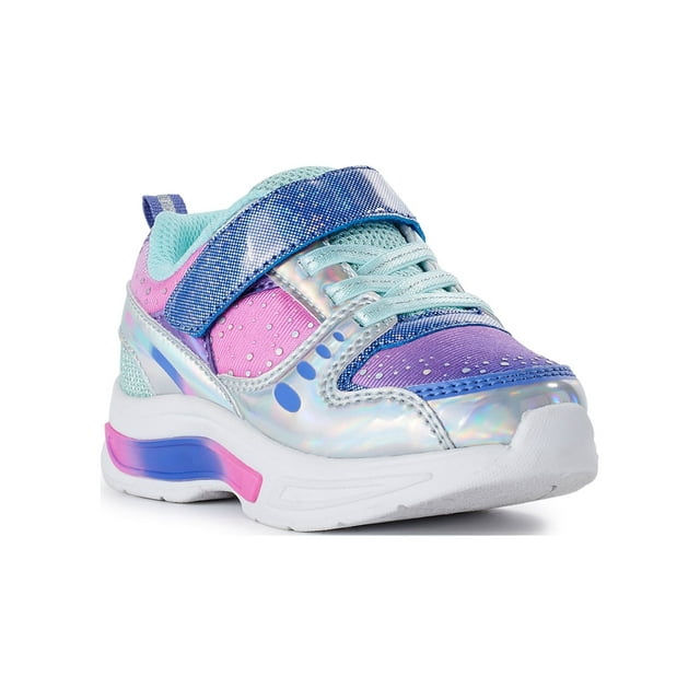 Athletic Works Toddler Girls Low Top Light Up Sneakers, Sizes 7-12 ...