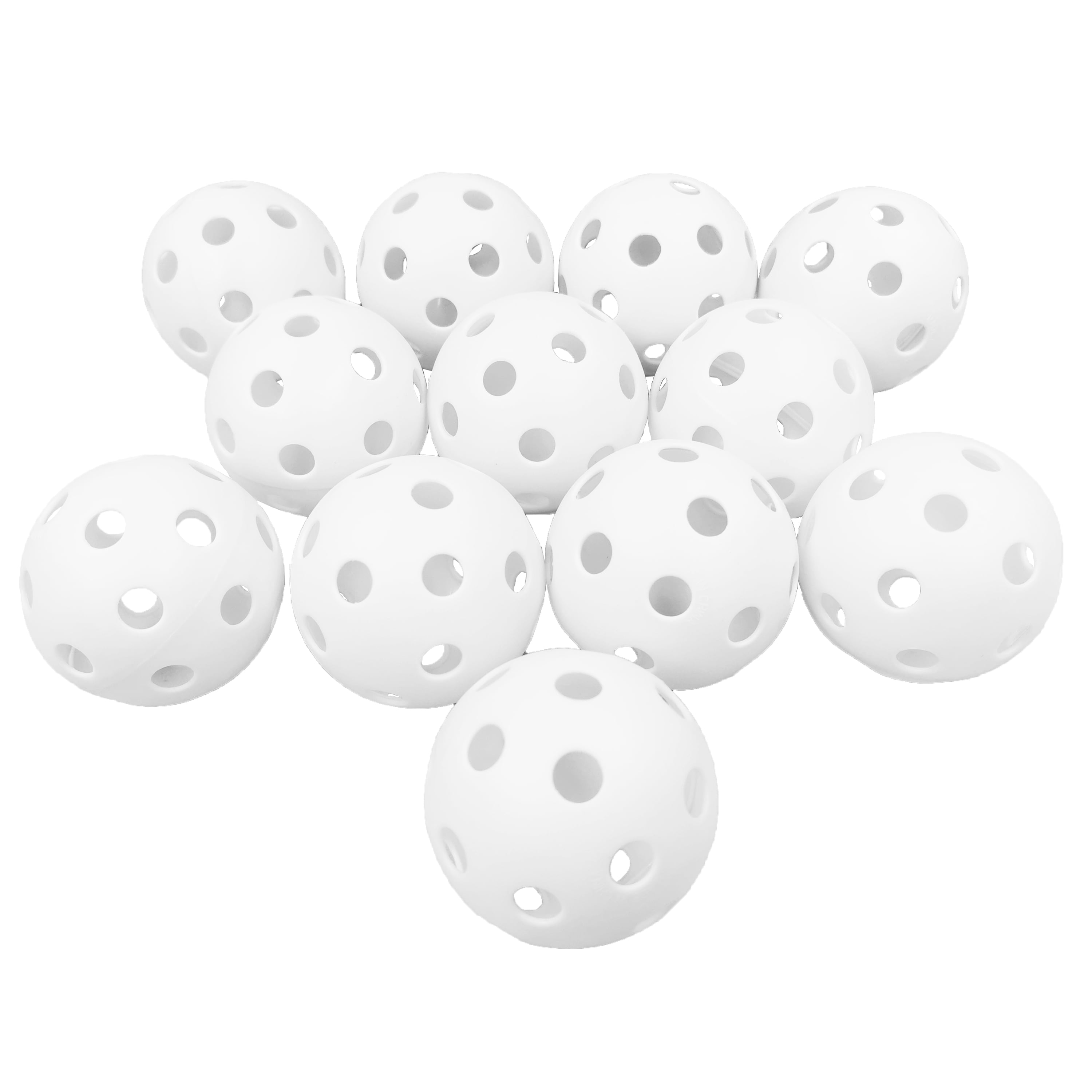 Athletic Works Uncrushable 9" Plastic Practice Baseballs, White, 12