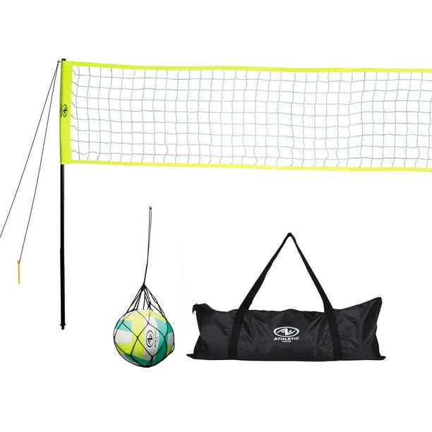 Athletic Works Volleyball and Net Set with Pump Walmart Business Supplies