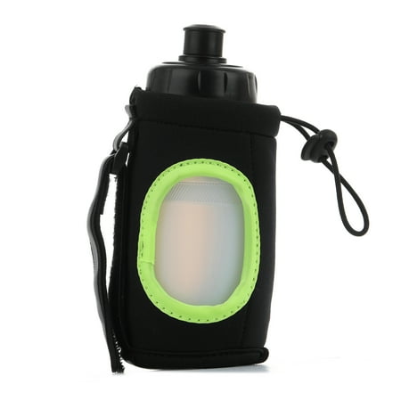 Athletic Works Water Bottle with Hand Sleeve, Black, 12 oz: