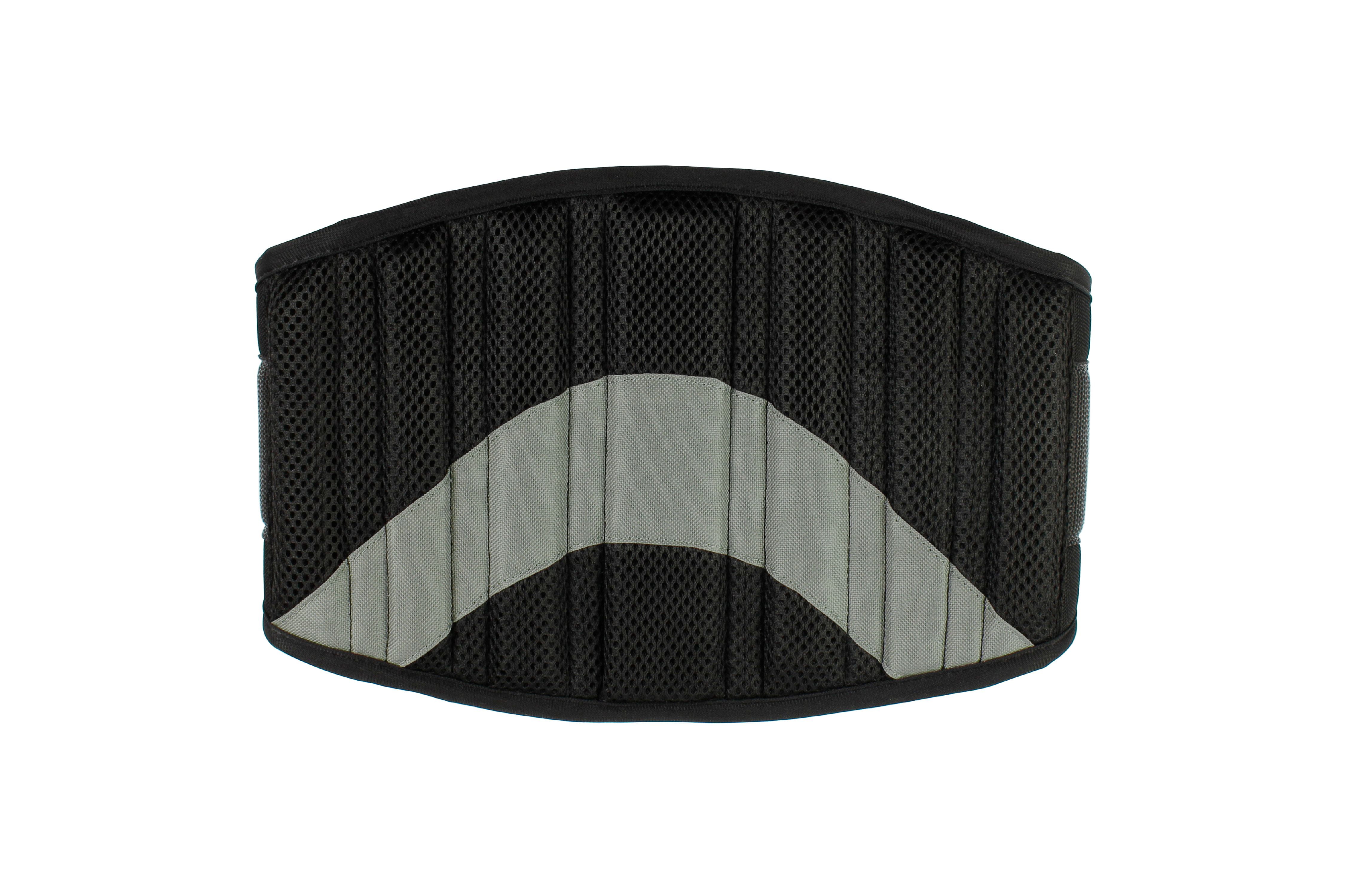 Athletic Works Contoured Weight Lifting Belt, S/M, Fits Waist Size 24''-34'', Black and Gray