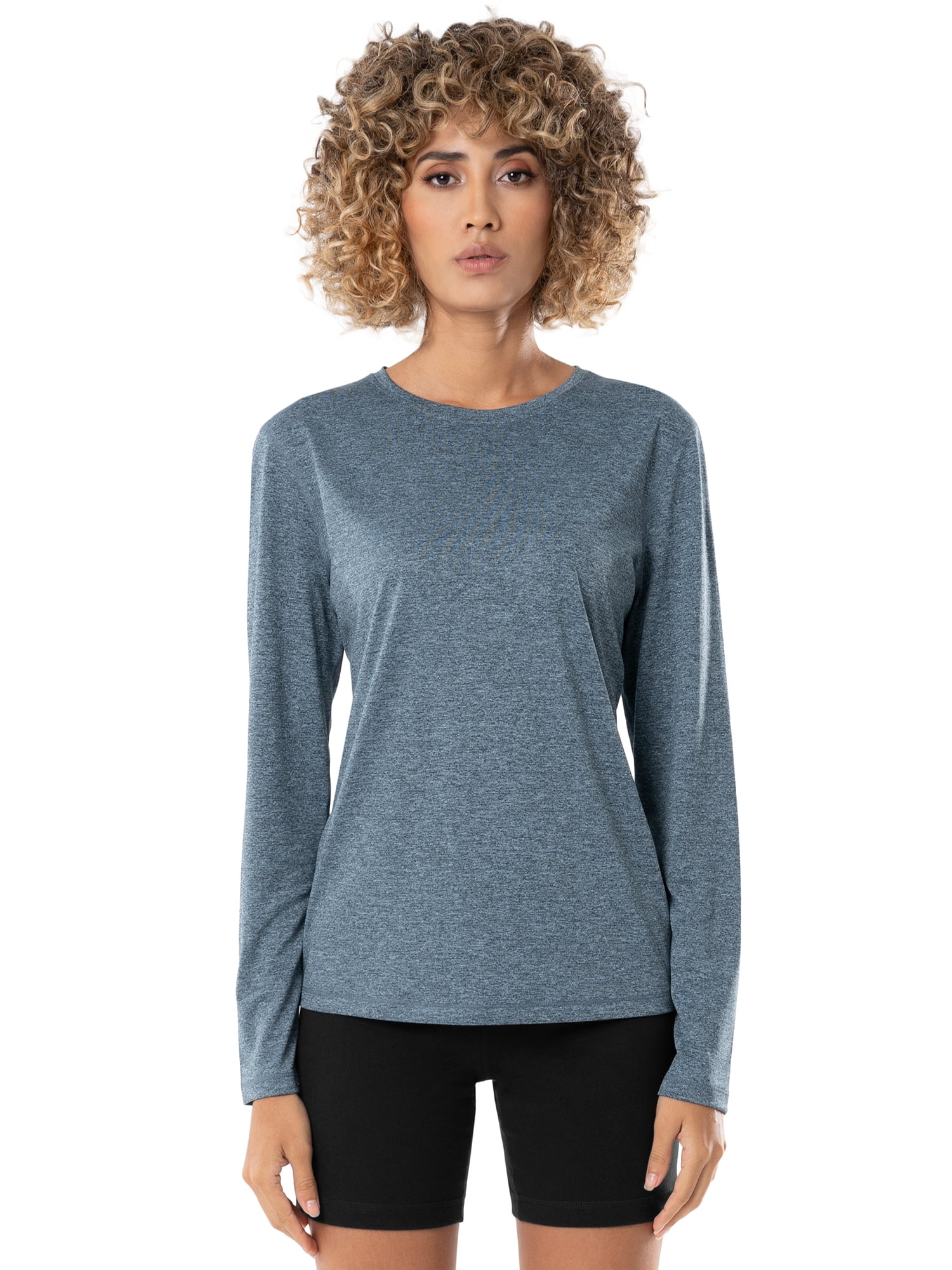 Athletic Works Women Active Moisture Wicking Long Sleeve T-Shirt, XS ...