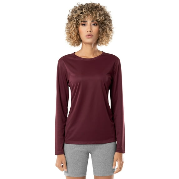 Athletic Works Women Active Moisture Wicking Long Sleeve T-Shirt, XS-XXXL